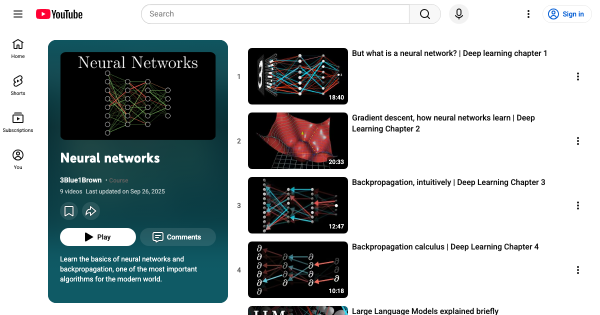 Neural Networks — 3Blue1Brown | Ryan Orban