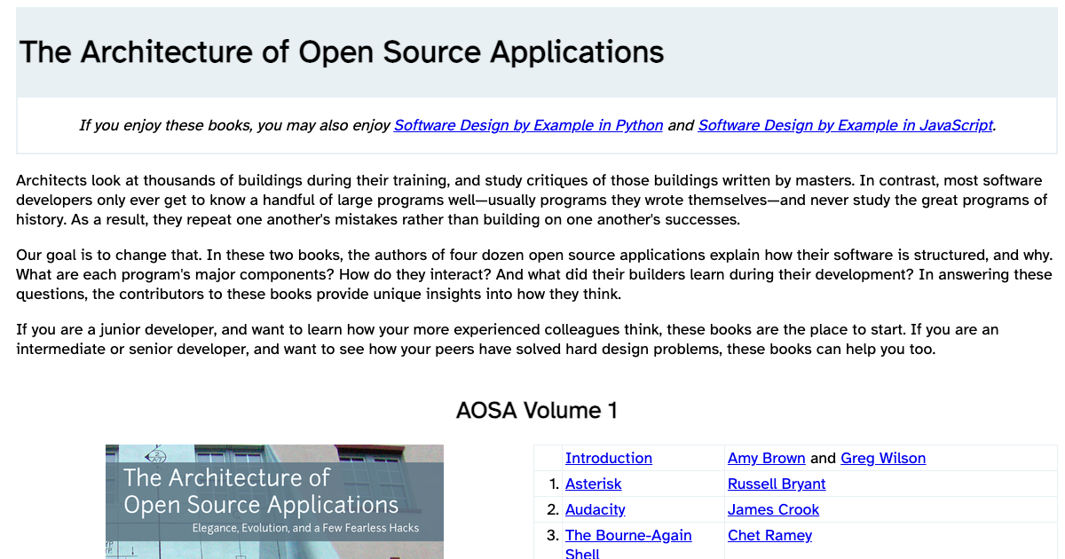 The Architecture of Open Source Applications | Ryan Orban
