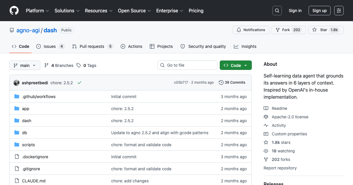 Dash Notes Dash: self-learning data agent with 6-layer context | Ryan Orban