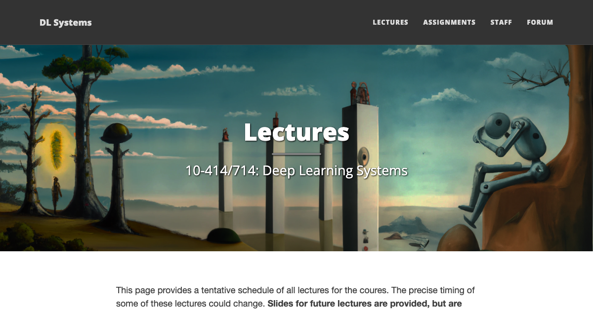 Deep Learning Systems (CMU 10-414/714) | Ryan Orban