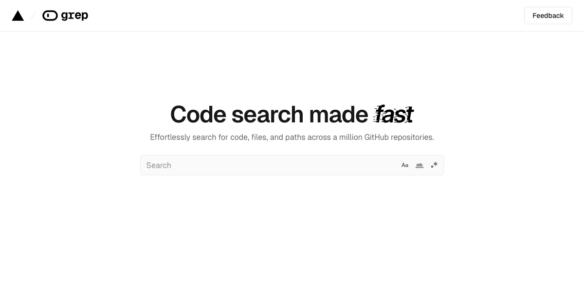 grep.app — Fast Code Search Across GitHub | Ryan Orban
