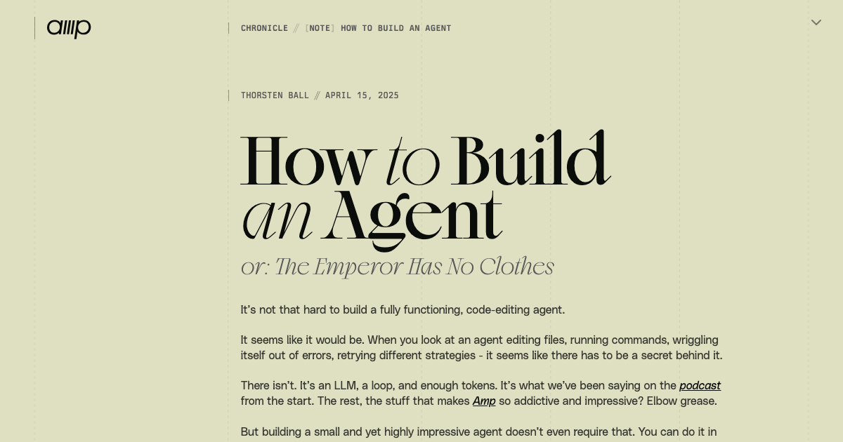 How to Build an Agent: Minimal Code-Editing Agent in
