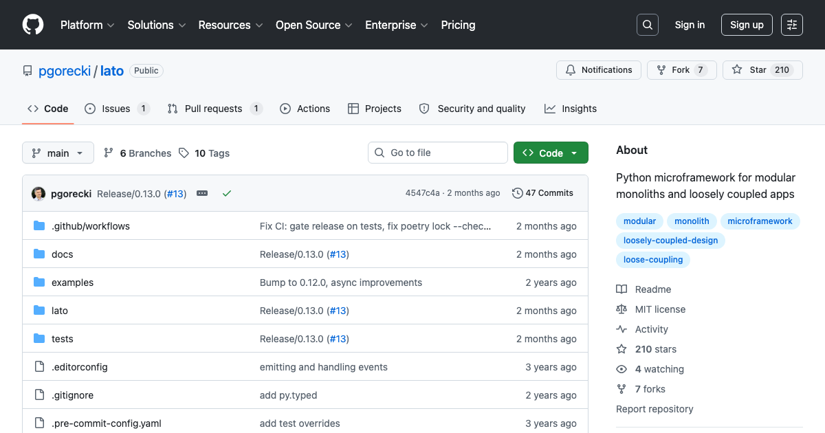 Monolith Notes Report Lato: Python Microframework for Modular Monoliths | Ryan Orban