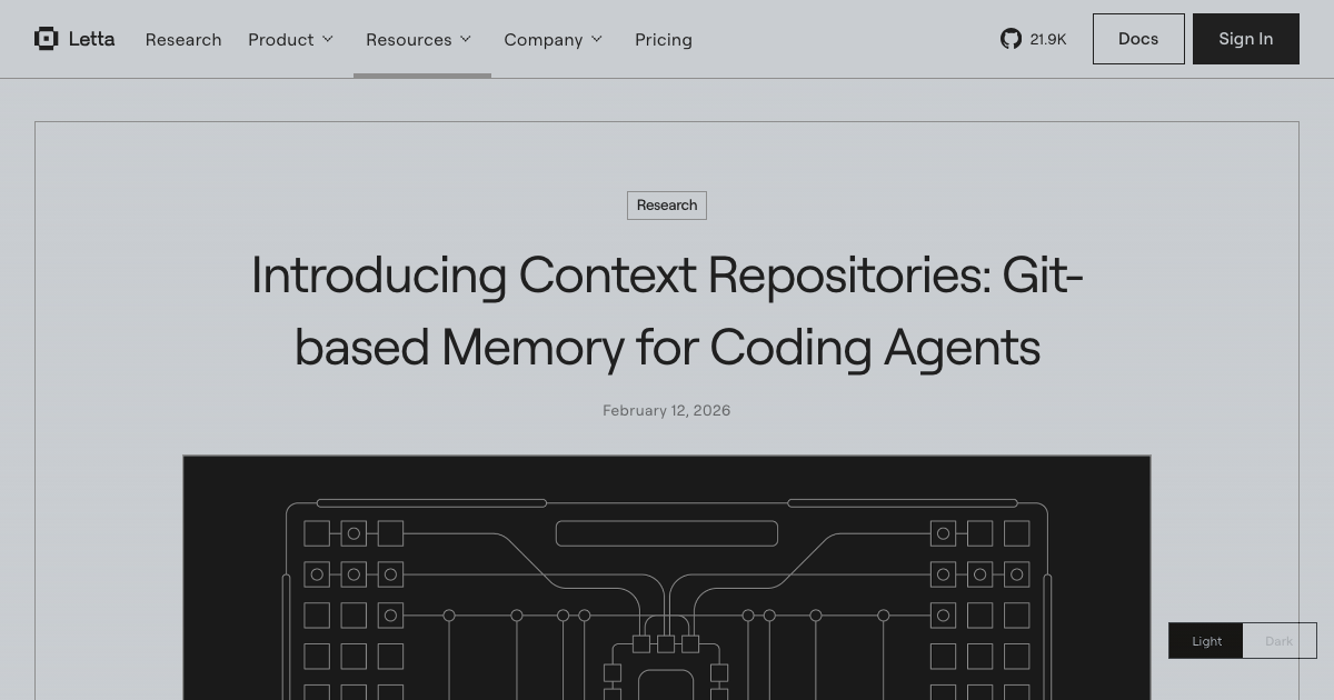 Letta Context Repositories: git-versioned memory for coding agents ...