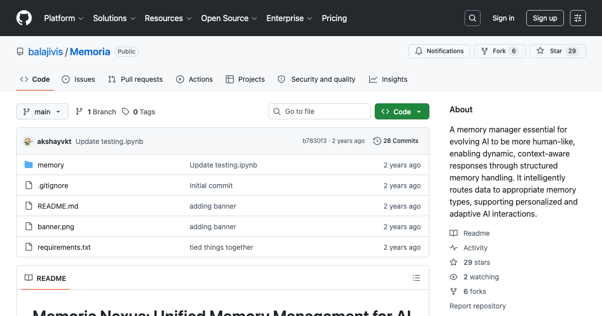 Memoria: structured memory management for AI agents | Ryan Orban