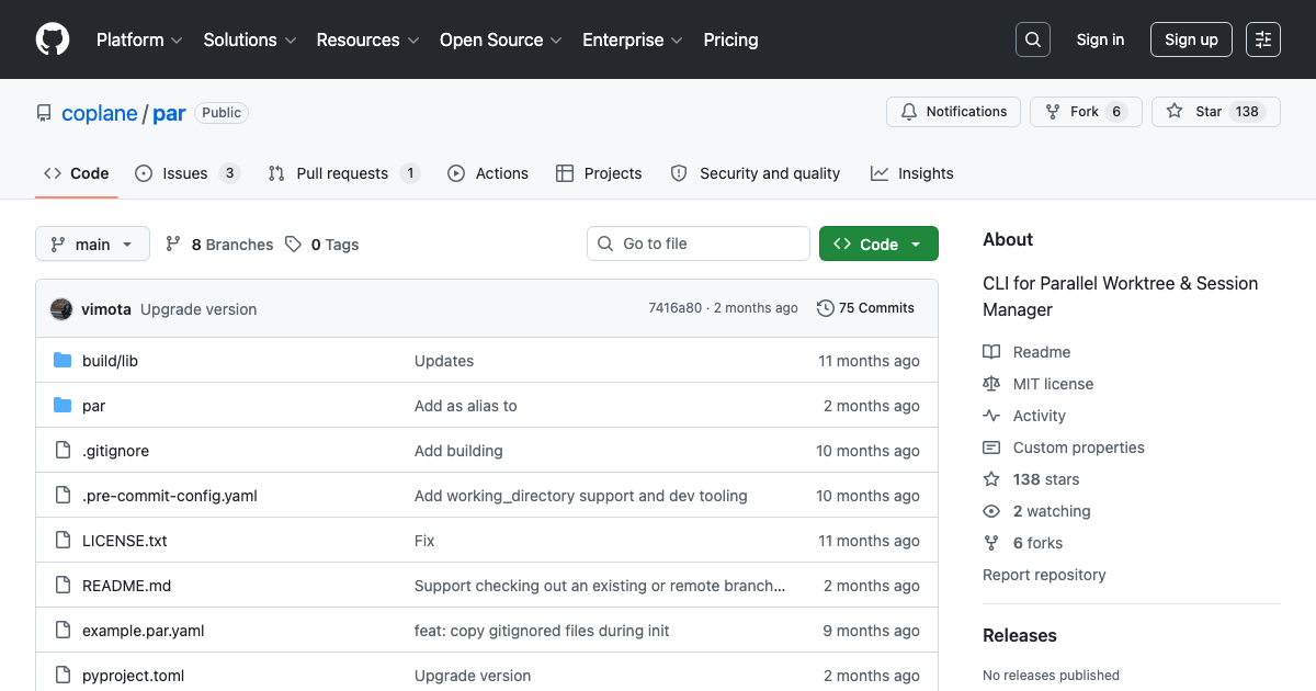 Par: Parallel Worktree and Session Manager | Ryan Orban