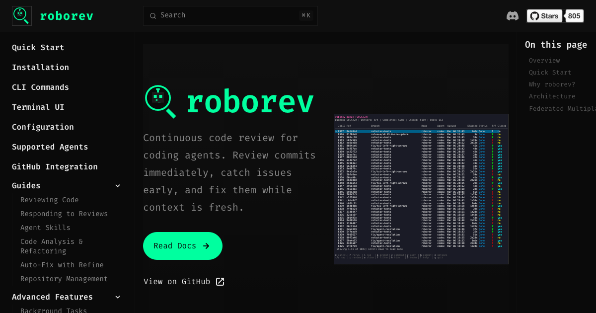 roborev: continuous code review for AI agent commits | Ryan Orban